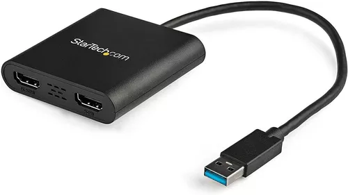 StarTech.com Adaptador de USB a HDMI Doble USB A/C a 2 Pantallas HDMI (1x  4K30Hz 1x 1080p) Dongle Integrado USB-A a C Cable d