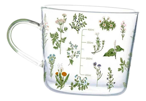 Tazas De Cristal Impresas Claras Con La Taza De Café De Los