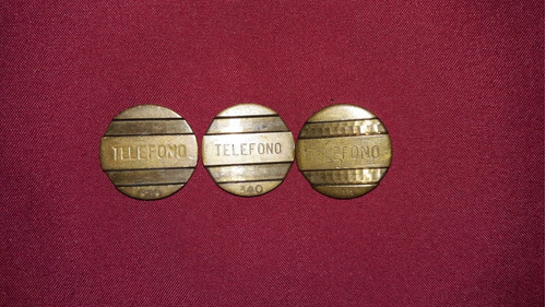 3 Fichas Telefonica De Bs.aires,bronce