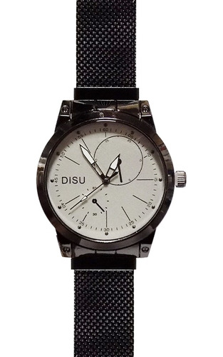 Reloj Elegante Hombre Analogico Negro Metalico