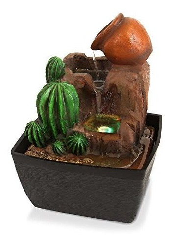Fuente De Agua Con Bomba Y Luces Led, Decorativa