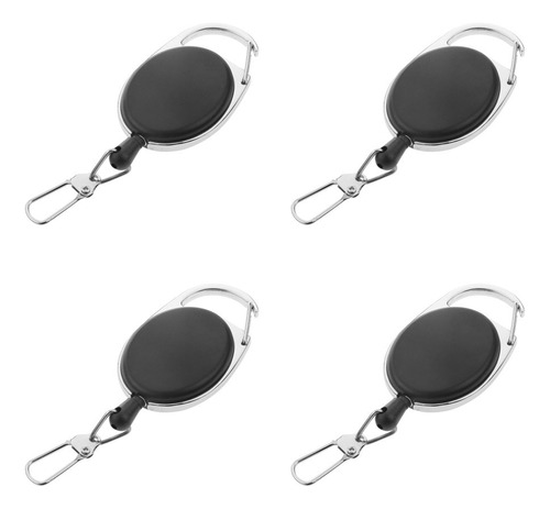 4pcs Llavero Retráctil De 60cm Alambre De Metal Accesorio