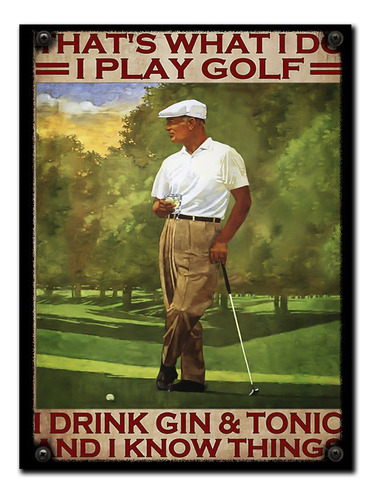 #410 - Cuadro Vintage 30 X 40 - Publicidad Golf Poster