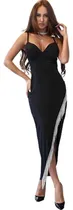 Comprar Vestido Elegante Fiesta Noche Con Brillo Tajo 8859