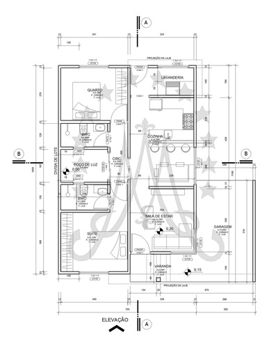 Projeto Arquitetônico Fc Casa 87m² 2 Quartos Lote 10x15,5