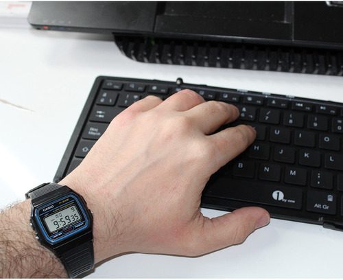 Reloj de pulsera Casio Collection F-91 de cuerpo color negro