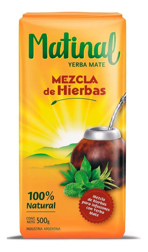 Nueva! Yerba Mate Matinal Mezcla De Hierbas 500g Natural