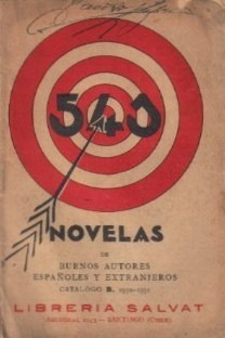 Libro : Catálogo B.  540 Novelas 1930 - 1931