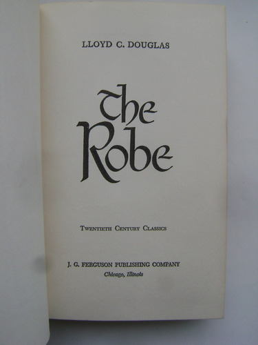 The Robe / Lloyd C. Douglas (inglés)