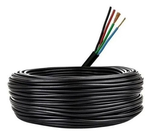 Cabo pp Techfio 4x1,5mm preto x 100m em rolo