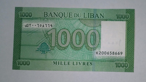 Billete De Libano 1000 Libras Unc. P90 2016
