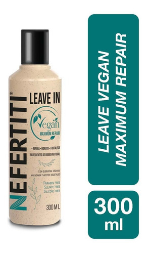 Leave In Vegan Maximum Repair Nefertiti Repara Sin Enjuague