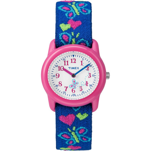 Timex Kids Analógico Mariposas Reloj Con Banda De Tela