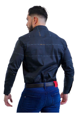 Camisa De Hombre Pavi Italy Modelo 11-521n - Estilo Moderno