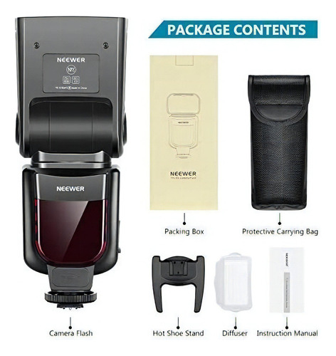 Neewer 750ii Ttl Flash Speedlite Con Pantalla Lcd Para Nikon