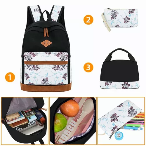 Kit Mochila Moda Casual Para Mujer 2 Piezas Color Marrón