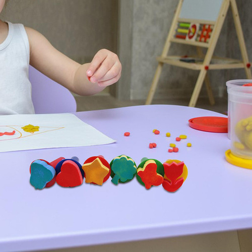 6 Peças Pintam Esponjas Para Crianças, Carimbos De Pintura