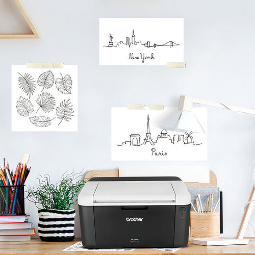 Impresora Simple Función Monocromática Brother Hl-1202 220v Negro/blanco