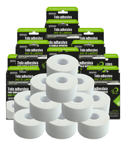 12 Pack Tela Adhesiva Vendaje Deportivo Sport Tape Go Plus
