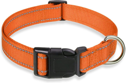 Collar Perro Mascota Transpirable Acolchado Talle S -naranja