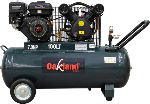 Compresor De Aire A Gasolina 7hp 100l Oakland Cg-7010 Color Verde oscuro Fase eléctrica Monofásica