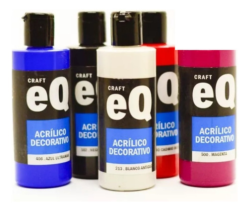 Set X 20 Pinturas Acrilicas Eqarte X 50cc (52 Colores)