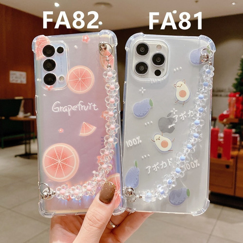 Imagen 2 de 10 de Carcasa Transparente Protectora Con Pulsera Para Samsung
