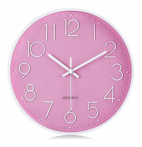 Reloj De Pared Rosa Moderno Para Habitacion Reloj De Cuarzo
