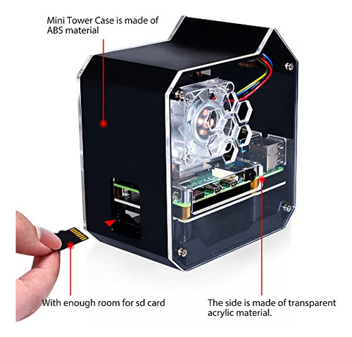 Kit Nas Geeekpi Mini Tower Para Raspberry Pi, Raspberry Pi I
