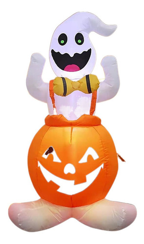 Resplandor Led Fantasma Inflable De Calabaza De 1,2 M Para H