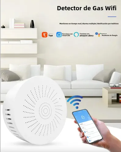 Sensor Detector Gas Natural Y Glp Wifi Notificaciones Smart