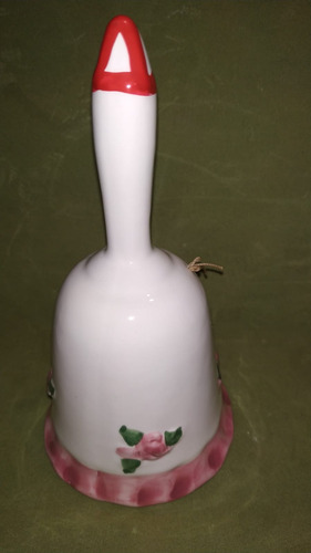 Campana Ceramica, Adorno Navideño, Nueva, Remanente De Local