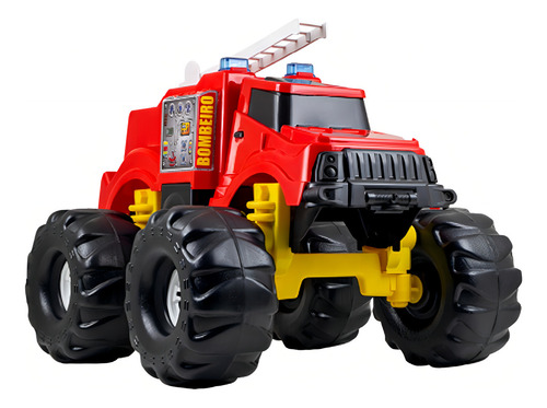 Carrinho Truck Bombeiro Extreme 30cm - Kendy Cor Vermelho
