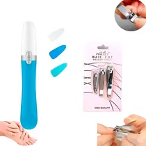 Comprar Kit X2 Lima Electrica Uñas Mano Pie Exfoliador + 3 Alicates