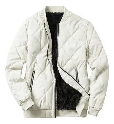 Chaqueta Bomber Acolchada Con Cremallera Para Hombre