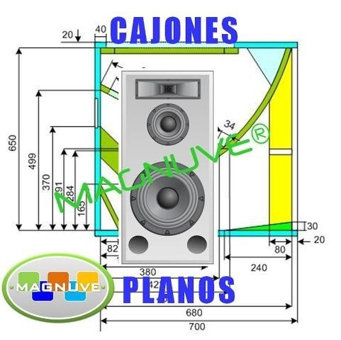 Kit Planos Cajones Minitecas Cerwin Vega Turbo Sound Rcf 