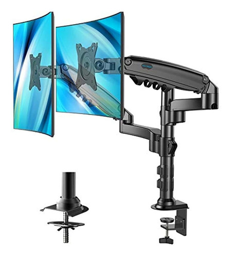 Soporte De Doble Monitor  Soporte De Escritorio Ajustable E