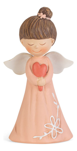 Dicksons Angel With Heart Peach - Figura Decorativa De Mesa