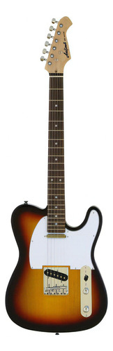 Aria Pro Tele Guitar 2 Teg-002, pastillas de bobina única OS-1, tono de color Sunburst, guía para la mano derecha