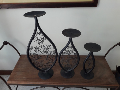 Candelabros P/ Velones Hechos En La India Liquidación Descri