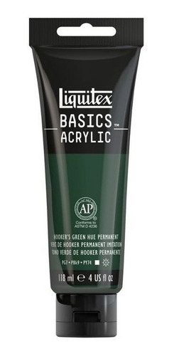 Acrílico Verde De Hooker Permanente 118ml Referencia 224