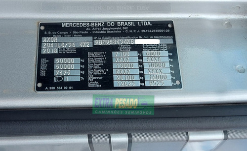 Imagem 14 de 15 de Mb Axor 2041 Toco 4x2 - Cegonha - Revisado Com Garantia
