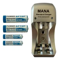 Comprar Cargador De Pilas Ni-mh Incluye 2 Pilas A A Y 2 Pilas A A A