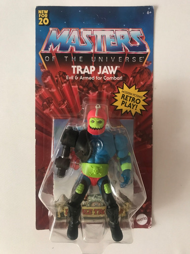 Trapjaw Motu Origins Trap Jaw Mandibula Retro Unpunched Card (Usado)