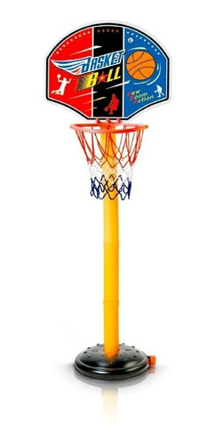 Cesta De Basquete Infantil Altura Ajustável Com Bola + Bomba