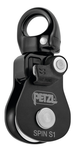 Polea Spin S1 Black Petzl Rescate Montaña Tirolesa Cañón