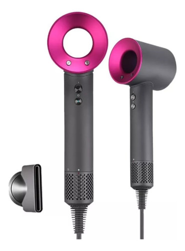 Secador De Pelo Profesional 2400w Premium 3 Velocidades Gris/rosa
