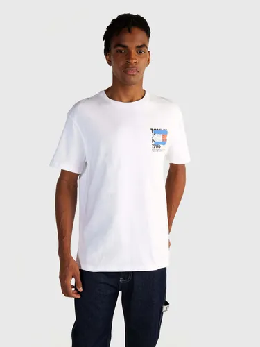 Playera Blanca Con Texto Estampado De Hombre Tommy Jeans Cuotas