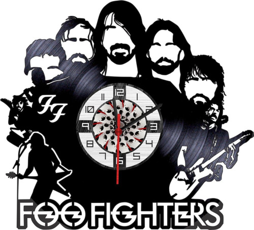 Reloje En Vinilo Lp/ Vinyl Clock Foo Fighters Rock Band