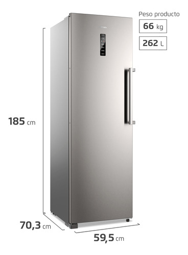 Freezer Fti4s Inox 262l No Frost Vertical Inverter
